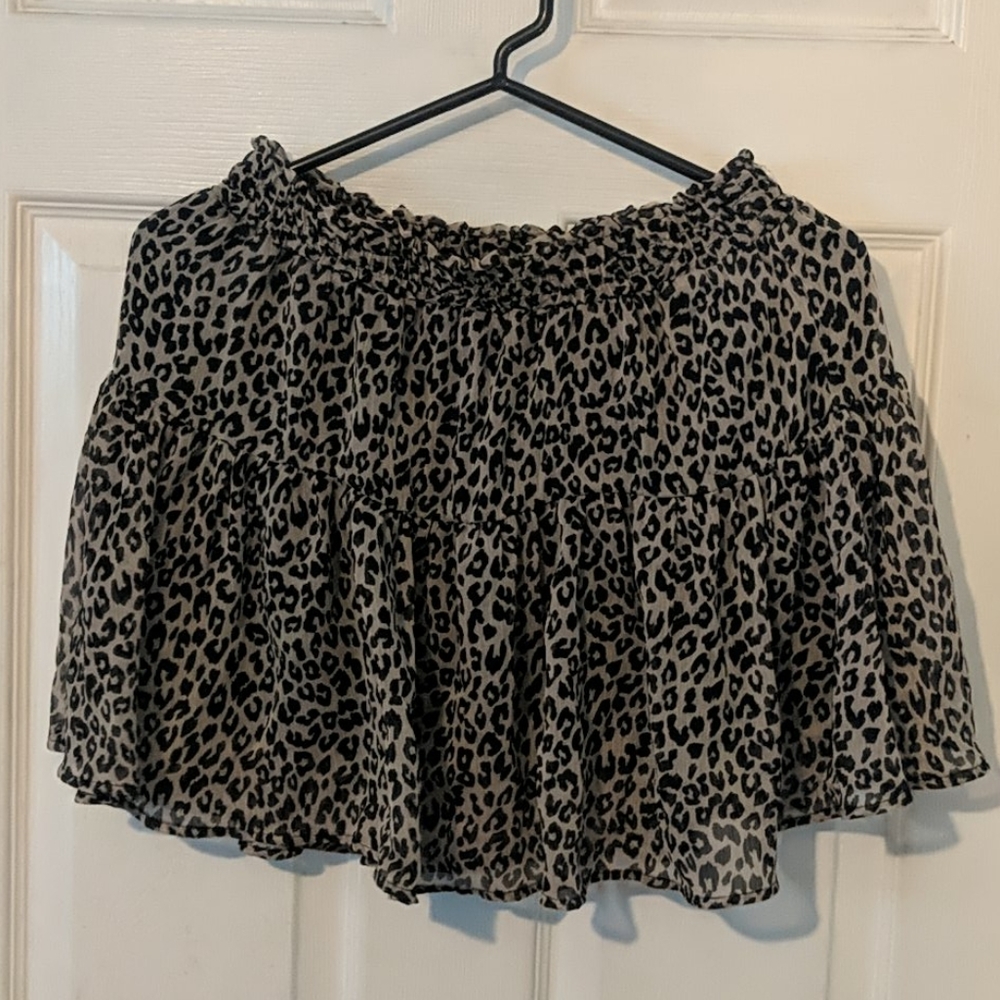 H&M Divided leopard skirt XL punk rockabilly
